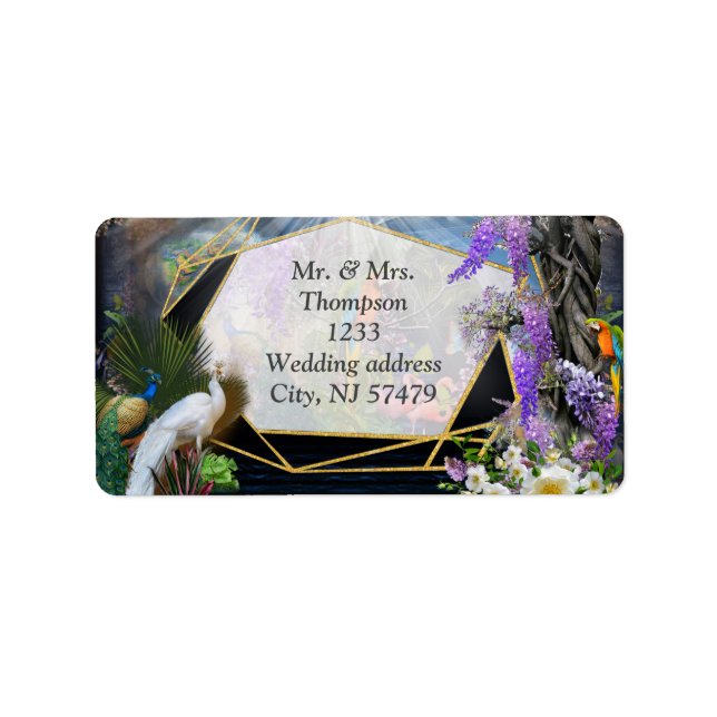 Etiqueta Tropical Wisteria Paradise at the Golden Palace (Frente)