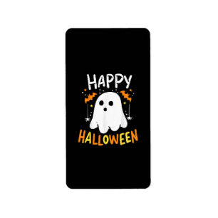 Etiqueta Truco O Trato Fantasma De Halloween