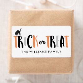 Etiqueta Truco o truco de Halloween