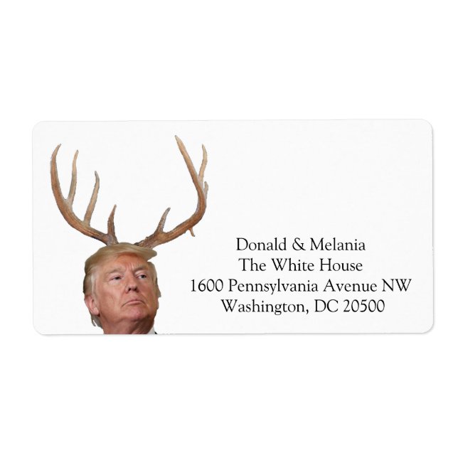 Etiqueta Trump Christmas: Deer Mr. President (Frente)