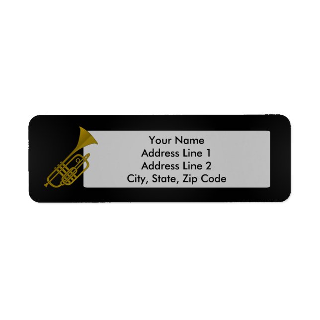 Etiqueta Trumpet music personalizado Labels (Frente)