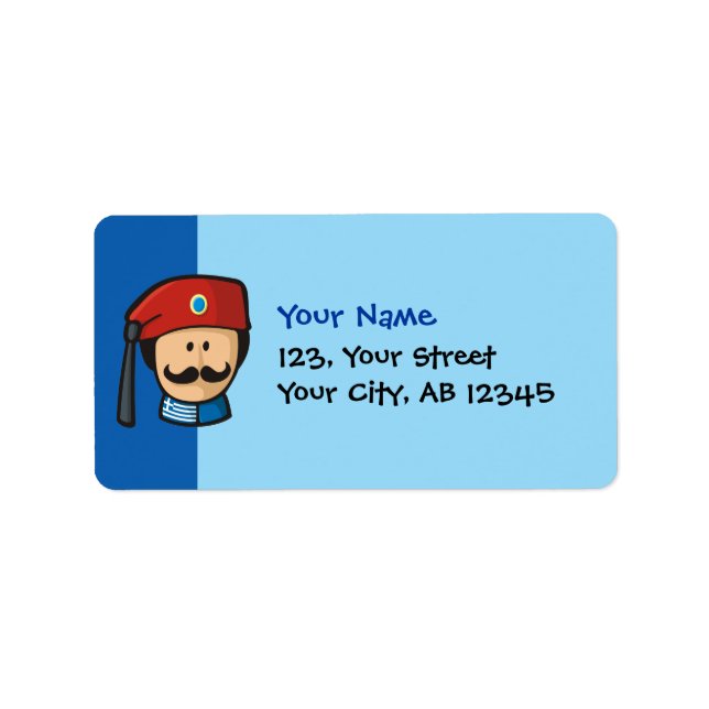 Etiqueta Tsolias Head (Frente)