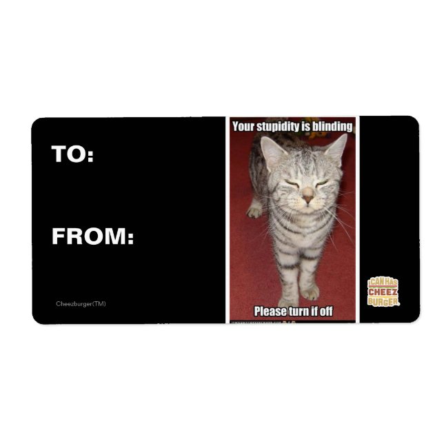 Etiqueta Tu estupidez es cegadora 2 (Frente)