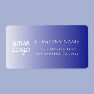 Etiqueta Tu logotipo aquí moderno ombre blanco y color edit