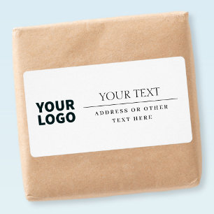 Etiqueta Tu Logotipo   Moderno Clásico Blanco y Negro