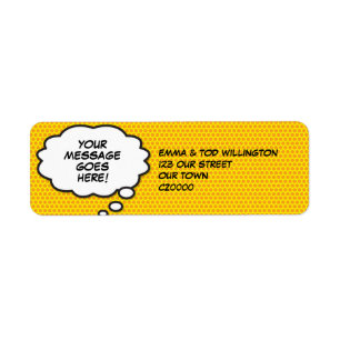 Etiqueta Tu mensaje piensa que el libro de historietas retr