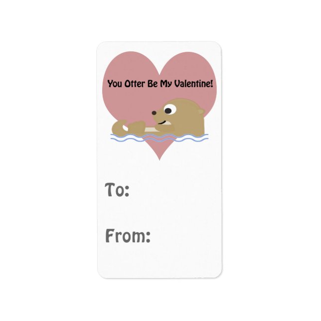 Etiqueta Tú Nutria Ser Mi San Valentín (Frente)