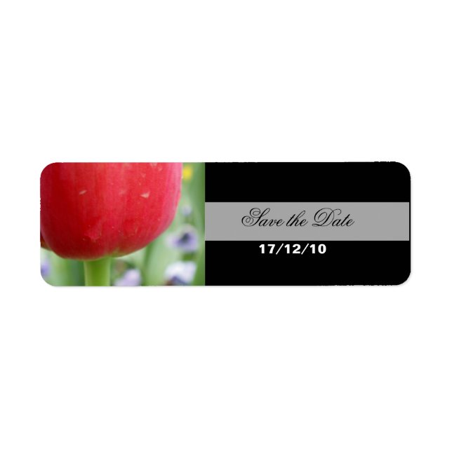 Etiqueta Tulipán Rojo Rojo (Frente)