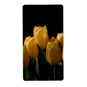 Etiqueta Tulipanes amarillos elegantes