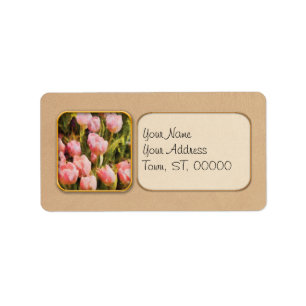 Etiqueta Tulipanes - Un campo de rosa