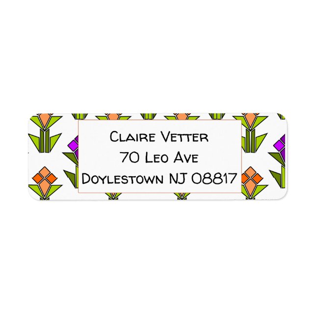 Etiqueta Tulipanos (Frente)