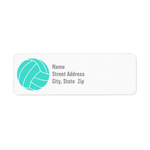 Etiqueta Turquesa; Voleibol del verde azul