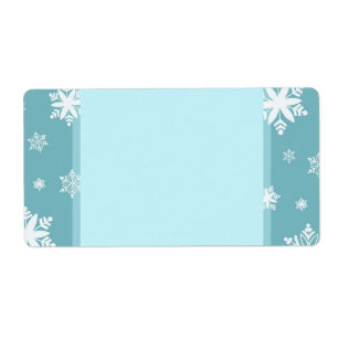 Etiqueta Turquoise Snowflakes Christmas Labels