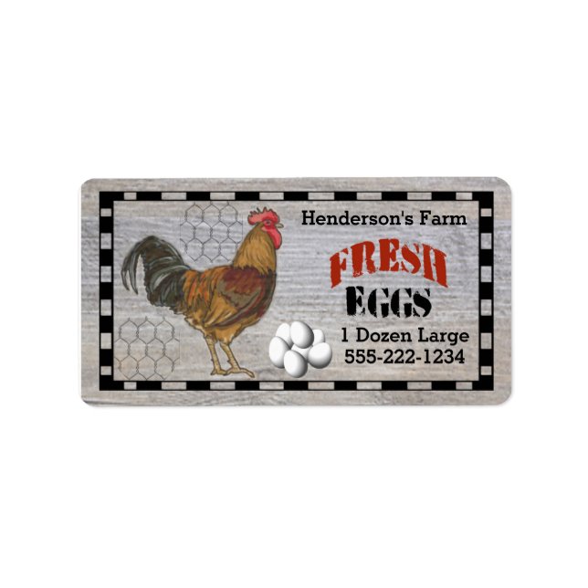 Etiqueta Tus huevos frescos de granja (Frente)