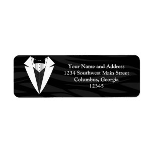Etiqueta Tuxedo negro/blanco