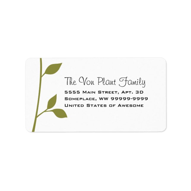 Etiqueta Twig y Leaf (Frente)