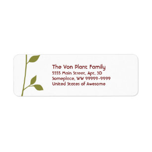 Etiqueta Twig y Leaf