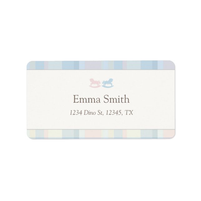 Etiqueta Twins Beary First Birthday (Frente)