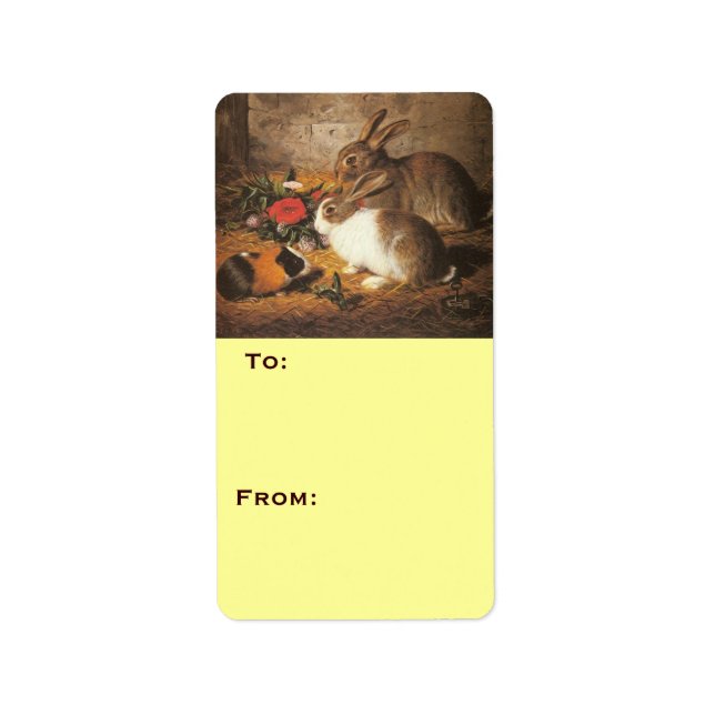 Etiqueta Two Rabbits and a Guinea Pig (Frente)