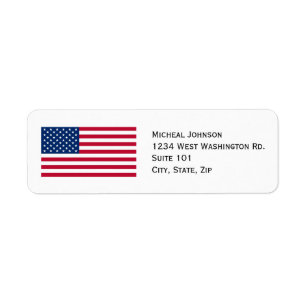Etiqueta U.S. Personalizado de la bandera americana