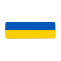 Ukraine flag Return Address Label