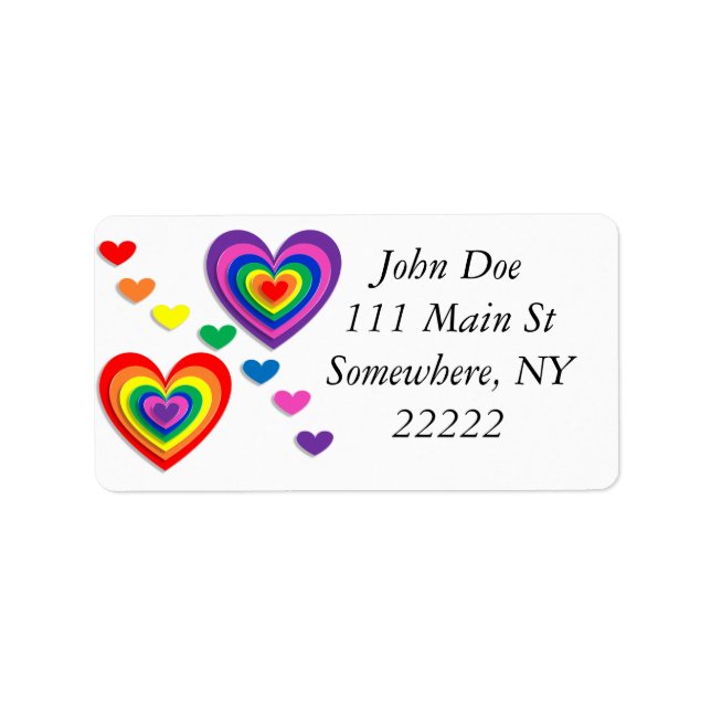 Etiqueta Un arcoiris para mi San Valentín (Frente)