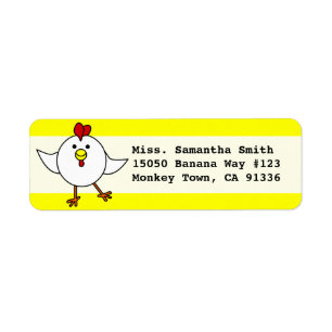 Etiqueta Un baile de pollo feliz