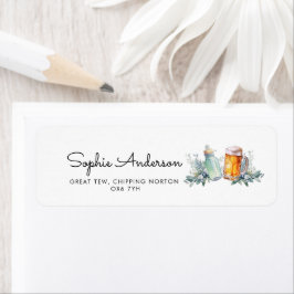 Etiqueta Un bebé está preparando Baby Shower moderno