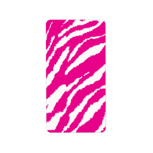 Etiqueta Un intrincado patrón floral en rosa y blanco, arte