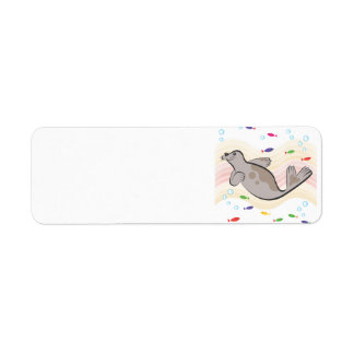 Etiqueta Un león marino feliz