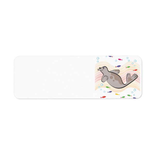 Etiqueta Un león marino feliz (Frente)