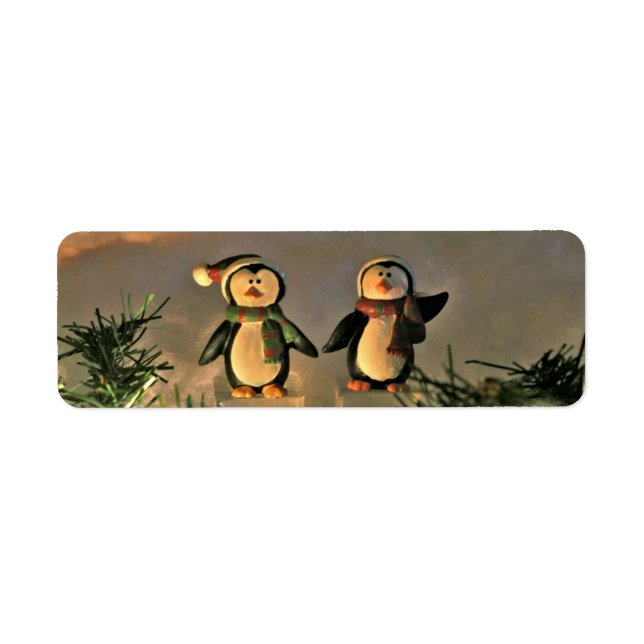 Etiqueta Un par de pingüinos (Frente)