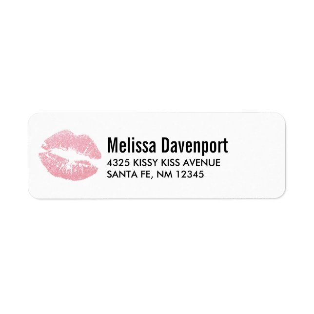 Etiqueta Un Purpurina rosado sexy levanta glamuroso (Frente)