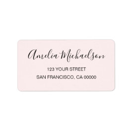 Etiqueta Una dirección minimalista y moderna en rosa pastel