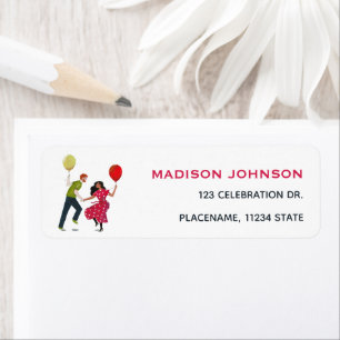 Etiqueta Una pareja bailarina sucia, fiesta de 30 años