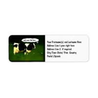 Una vaca divertida para pensar