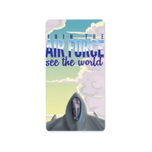 Etiqueta Únete al póster de la Fuerza Aérea.