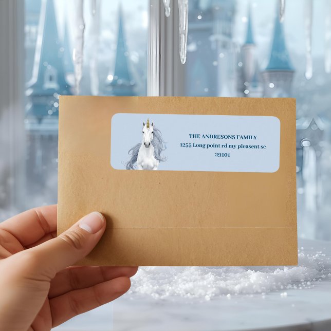 Etiqueta Unicornio de Invierno Mágico  (Subido por el creador)