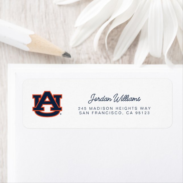 Etiqueta Universidad Auburn | Logo de Auburn UA (In situ)