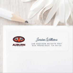 Etiqueta Universidad Auburn   Tigres de Burro
