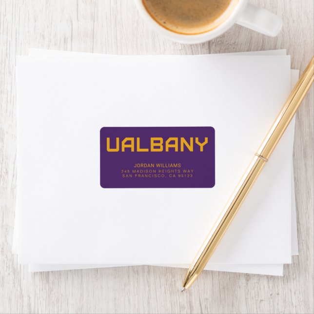 Etiqueta Universidad de Albany Wordmark (In situ)