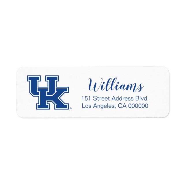 Etiqueta Universidad de Kentucky | Vacaciones (Frente)