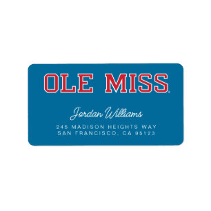 Etiqueta Universidad de Misisipi Ole Miss Wordmark