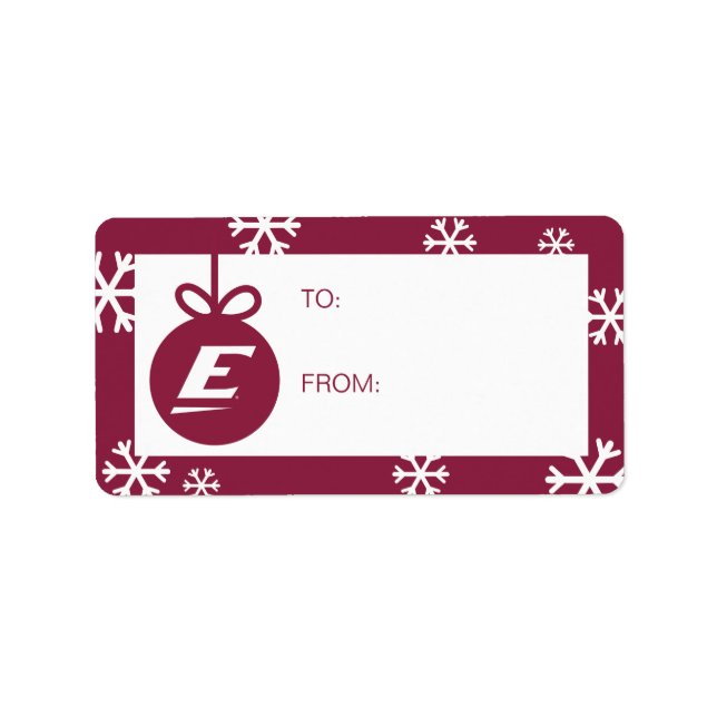 Etiqueta Universidad del Este de Kentucky (Frente)