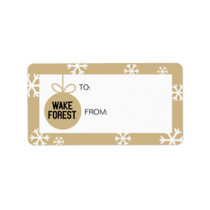 Etiqueta Universidad Wake Forest   Bosque Wake