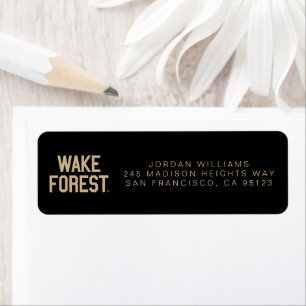 Etiqueta Universidad Wake Forest Bosque Wake