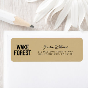 Etiqueta Universidad Wake Forest Bosque Wake