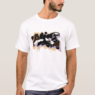 Etiqueta urbana estilo graffiti de la camiseta de 