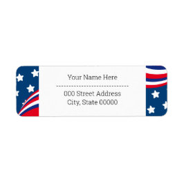 Etiqueta USA Red White and Blue Patriotic Return Address
