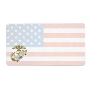 Etiqueta USMC Eagle, globo y ancla (EGA) [3D]